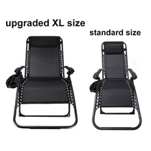 Zero Gravity Chair Oversized, 2 Pack EZcheer Supports up to 430lbs Patio Lounge Chair,XL Folding Portable Office Beach Recliner Chair With Cup Holder