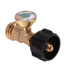 Gas Grill Adapter,Propane Tank Adapters ,Awakingdemi Propane Tank Gauge Gas Grill BBQ Pressure Meter Indicator Fuel Brass