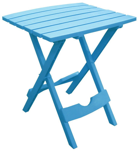 Adams Manufacturing 8500-21-3700 Plastic Quik-Fold Side Table, Pool Blue