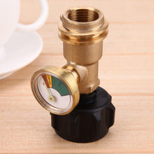 Gas Grill Adapter,Propane Tank Adapters ,Awakingdemi Propane Tank Gauge Gas Grill BBQ Pressure Meter Indicator Fuel Brass