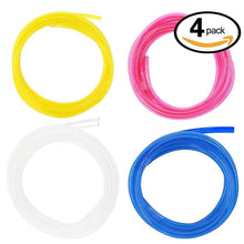 Hilitchi 20-Feet 4 Color Transparent Petrol Fuel Line Hose Lubricant of 4 Sizes Tubing for Weedeater Chainsaw Common 2 Cycle Small Engines