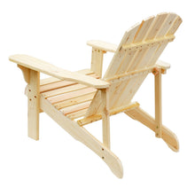 Songsen Outdoor Log Wood Adirondack Lounge Chair Patio Deck Garden Furniture - Natural