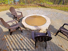 37&quot; Round Steel Metal Fire Pit Campfire Ring Cover Snuffer Lid