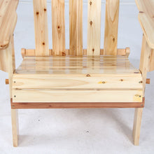 Wooden Adirondack Chair With Clear Lacquer Painted Garden Furniture