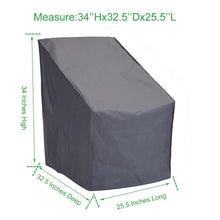Patio Watcher Patio Chair Cover All Weather Protective Patio Furniture Cover High Back Outdoor Chair Cover(Grey)