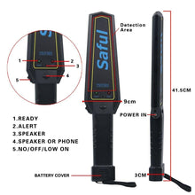 SAFEBAO Portable Security Hand Held Metal Detector Wand Scanner Audio Alert + LED Indication &hellip;