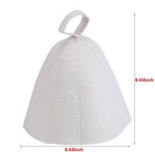 Wool Felt Sauna Hat Russian Banya Cap 100% Wool Felt White Sauna Hat for Head Protection 22cm/8.66inch