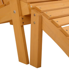Giantex Wood Adirondack Chair w/ Ottoman Outdoor Patio Deck Garden Lounge Furniture