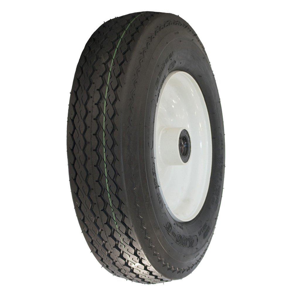 MARASTAR 80151-LS 4.80-8 Lrb Trailer Log Splitter Replacement Tire Assembly, 1 Pack