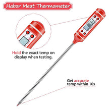 Meat Thermometer, Habor Digital Meat Thermometer[5.9 Inch Long Probe] with Instant Read, LCD Screen, Hold Function for Kitchen Cooking Food Grill BBQ Meat Candy Milk Water