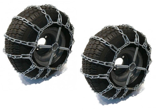 2 Link TIRE CHAINS and TENSIONERS 18x6.5x8 for MTD / Cub Cadet Lawn Mower Tractor by The ROP Shop