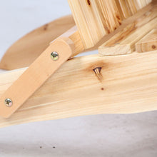 Wooden Adirondack Chair With Clear Lacquer Painted Garden Furniture