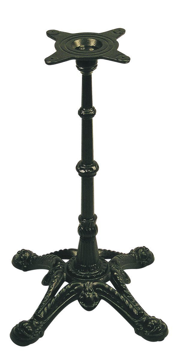 ATC Bistro Classic Black Heavy-Weight 4-Leg Cast Iron Table Base, European Bar Height, 44" H