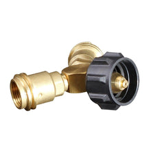 Propane Y Splitter Tee Adapter Connector, Brass Propane Tank Adapter Gas Fitting with 1-Male QCC and 2-Female QCC Fits for Newer ACME and Older POL Thread for Most BBQ grill, Heater, Stove, Camper