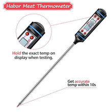 Meat Thermometer, Habor Digital Meat Thermometer[5.9 Inch Long Probe] with Instant Read, LCD Screen, Hold Function for Kitchen Cooking Food Grill BBQ Meat Candy Milk Water