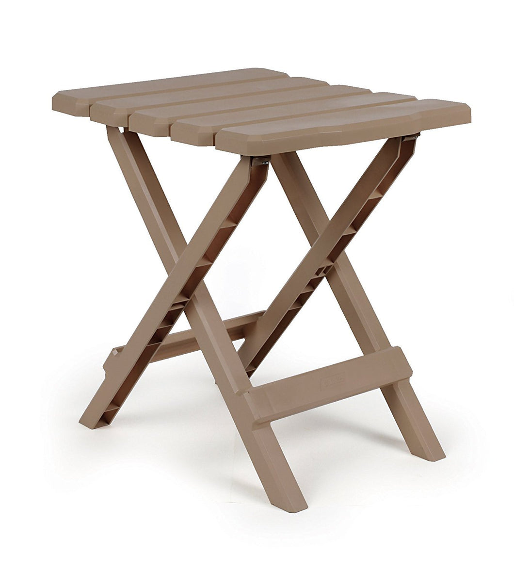 Camco 51883 Regular Quick Folding Adirondack Side Table - Taupe