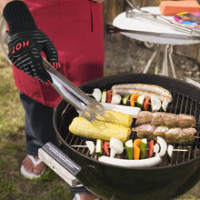 [Deal of the Day]BBQ Gloves with Ebook - ISUDA 932&deg;F Extreme Heat Resistant 14" Long Forearm Protection Grilling Cooking Gloves - Grill and Kitchen Accessories (1 Pair) - Silicone Pot Holder As Bonus