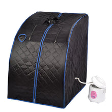 SUNCOO 2L Portable Home Steam Sauna Spa Full Body Slimming Loss Weight Detox Therapy (Black)