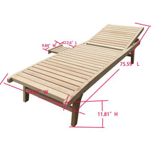 Walcut (Set of 2) Patio Outdoor Folding Chaise Lounge Chair Wooden Chair