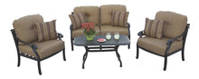 Darlee A/DL603-4PC-60B Nassau 4-Piece Deep Seating Outdoor-and-Patio-Coversation-Sets, Antique Bronze