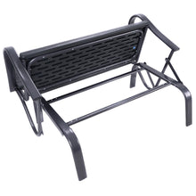 Giantex Swing Glider Porch Chair Steel, Patio Loveseat Bench for 2 Person, Rocking Glider Bench Seating