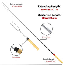 Roasting Sticks, Ezire Marshmallow Roasting Sticks 32 Inch Extendable Forks for BBQ at the Campfire, Set of 8