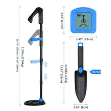 Easy to Operate LCD Metal Detector for Kids and Adults, Sound Mode, LCD Alert, Light Weight, Perfect for Beginners, Find Artifacts, Gold, Coins, Antiques-Blue/Black