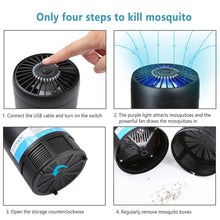 Mosquito Killer, 711TEK USB Powered Non-toxic UV LED Insect Killer, Electronic Mosquito Trap Lamp, Bug Zapper with Eco-friendly for Indoor Use Black