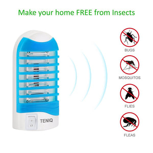 Bug Zapper Electronic Insect Killer, Indoor Mosquito Killer Lamp,Eliminates Most Flying Pests! Teniq Night Lamp Ideal for Bedroom (pack of 2)