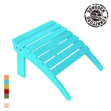 Songsen Fashion Outdoor Wood adirondack chairs Ottoman Patio Deck Garden Furniture (Adult,Turquoise)