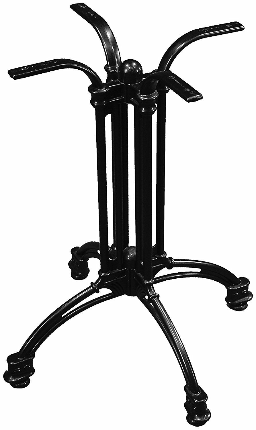 ATC Andalusia Black Cast Aluminum 4-Leg Table Base, 21" L x 21" W x 27-1/2" H