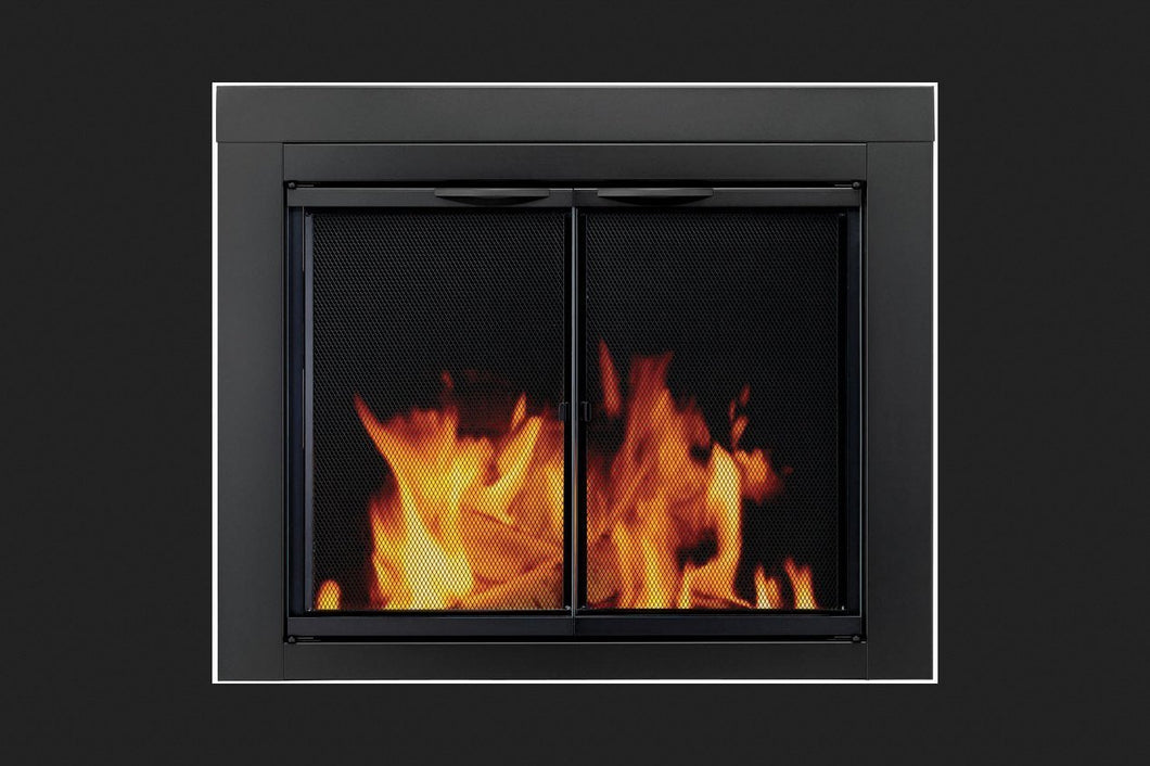 Astor Fire Screen Pwdr Steel 37.5 " W X 30 " H 30 " - 37 " W X 22.5 " - 29.5 " H Black