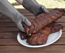 Steven Raichlen Best of Barbecue Insulated Food Gloves (Pair) / 12.6" Length - SR8037 - Durable and Reusable - Safely Handle Hot Food from Grill or Kitchen