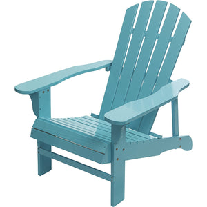 Classic Turquoise Painted Wood Adirondack Chair