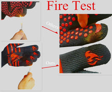 I-Live 932&deg;F Extreme Heat Resistant Gloves Set of 2 - Kitchen/Outdoor Hand Protection Gloves with Five Fingers - Use As Oven Glove, Pot Holders, BBQ Grilling Gloves for Grilling,Cooking,Backing