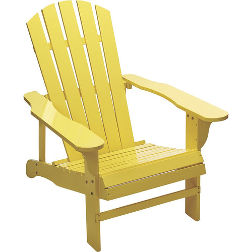 Classic Yellow Painted Wood Adirondack Chair