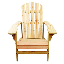 Songsen Outdoor Log Wood Adirondack Lounge Chair Patio Deck Garden Furniture - Natural