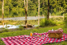 Clara Clark 58" x 78" Camping Beach Picnic Outdoor Blanket, X-Large, Red Plaid