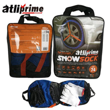 atliprime 2pcs Anti-Skid Safety Ice Mud Tires Snow Chains Auto Snow Chains Fabric Tire Chains Auto Snow Sock on Ice and Snowy Road (AT-SB74)