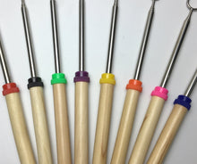 Marshmallow Roasting Sticks, Extendable BBQ Forks (8 Pack) by Buyplus Telescoping Barbecue Stainless Steel Grill Sticks with 10 Bamboo Skewers, Suitable for Fire Pit, Camping, Campfire, Free Bag