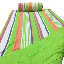 Beach Mat WITH Pillow - Rolls up Beach Mat with Carry Strap and Pillow 32x72 inch (Stripe Multi Color)