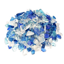Mr. Fireglass Recycled Fire Glass for Natural or Propane Fire Pit Fireplace Gas Log Sets, 10 Pounds, Blend