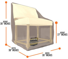 Outdoor Furniture Covers with 35 Inches High Double Stitching &ndash; Water Resistant Outdoor Chair Covers &ndash; Large Patio Covers with Click-Close Straps by Utopia Home
