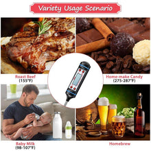 Meat Thermometer, Habor Digital Meat Thermometer[5.9 Inch Long Probe] with Instant Read, LCD Screen, Hold Function for Kitchen Cooking Food Grill BBQ Meat Candy Milk Water