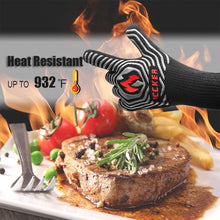 ICCKER Grill Gloves - 932&deg;F Extremely Heat Resistant BBQ Gloves, 14" Grilling Cooking Gloves, Premium Insulated and Anti-Slip Aramid Oven Mitts, 1 Pair