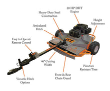 Dirty Hand Tools 106922 46" Rough Cut Mower with 20 hp Dht Engine
