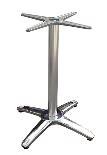 ATC Econox Stainless Steel Clad 4-Leg Table Base with Aluminum Column and Spyder, 23" L x 23" W x 27-1/2" H