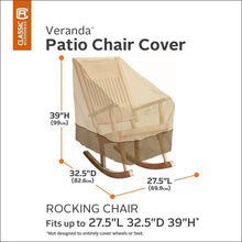 Classic Accessories Veranda Patio Rocking Chair Cover - Durable and Water Resistant Outdoor Furniture Cover, Medium (70952)