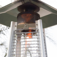 Belleze 42,000BTU Propane Patio Heater Pyramid w/Dancing Flame (CSA certified) - Stainless Steel