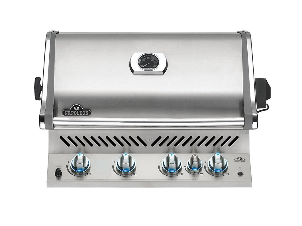 Napoleon BIPRO500RBPSS-2 31" Prestige PRO 500 Series Built-In Liquid Propane Grill with 4 Stainless Steel Bottom Burners 1 Infrared Rear Burner 66000 Total BTUs 760 sq. in. Total Cooking